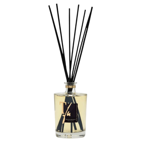 DOLCE VANIGLIA STICKS ML.500 HOME FRAGRANCE - TFU (10 Black Bamboo Sticks cm.36 included)